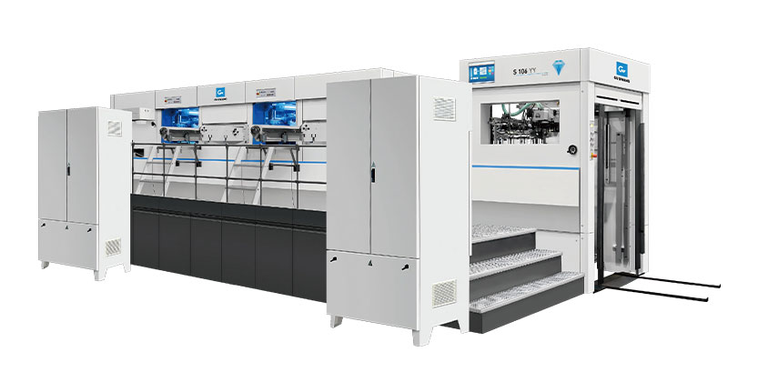 Machine d'estampage et de découpe à chaud à deux postes