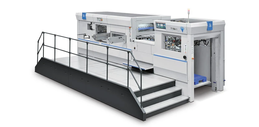 /Automatic die-cutting machine with stirpping (Double cam gripper bar)